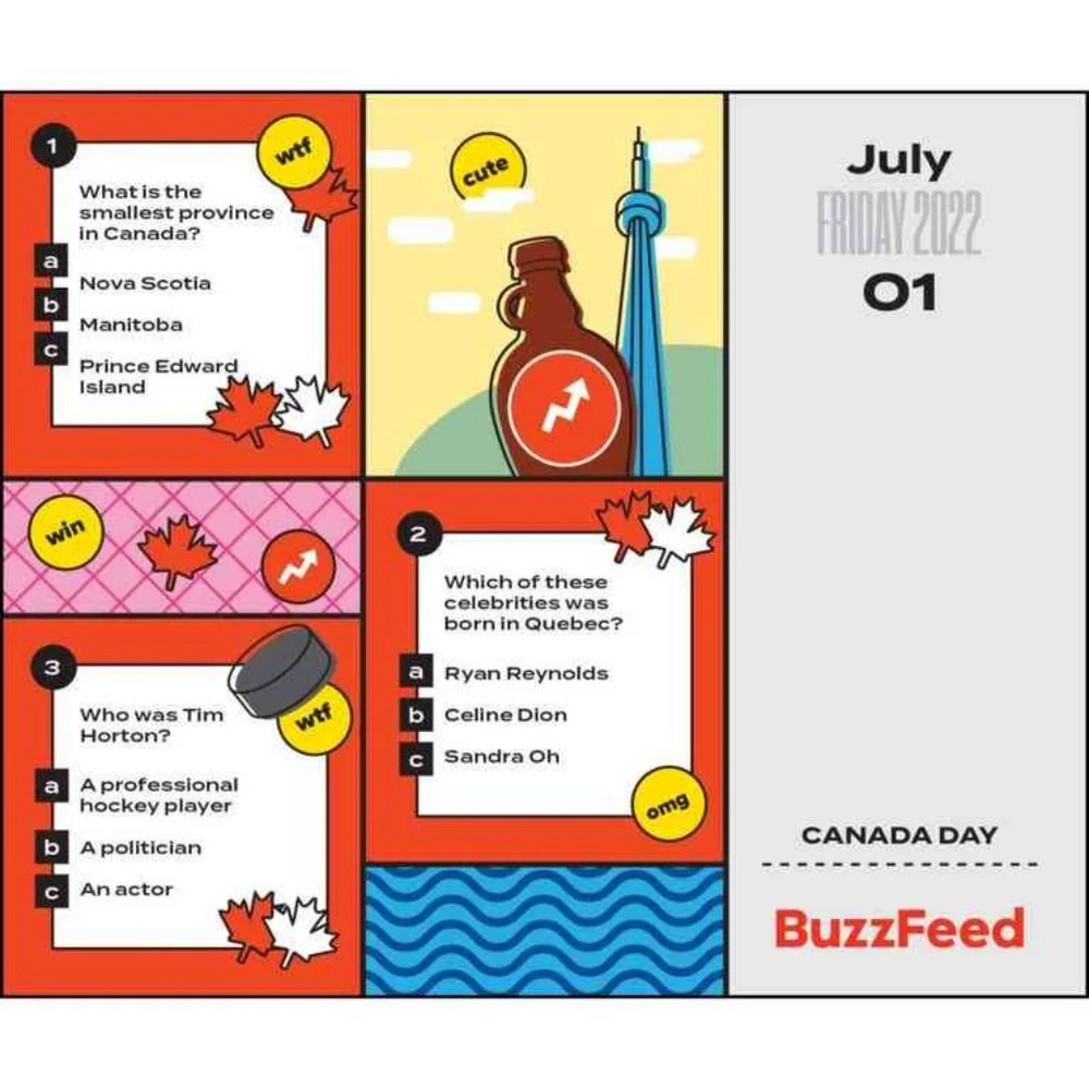 BuzzFeed 2022 Day-to-Day Calendar : Quizzes and Trivia (Calendar)